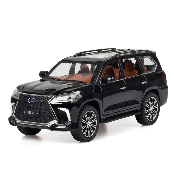 1:24 LEXUS 570 SUV PULL BACK DIECAST METAL CAR MODEL WITH SOUND LIGHT BOYS GIFTS TOYS FOR KIDS 【 COLOR AS PER STOCK 】