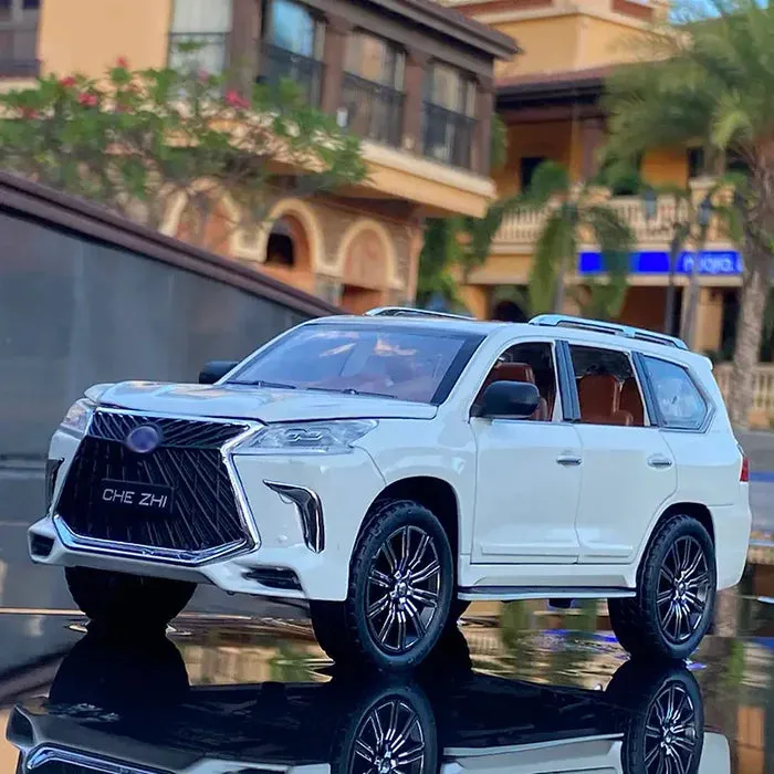 1:24 LEXUS 570 SUV PULL BACK DIECAST METAL CAR MODEL WITH SOUND LIGHT BOYS GIFTS TOYS FOR KIDS 【 COLOR AS PER STOCK 】