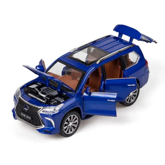 1:24 LEXUS 570 SUV PULL BACK DIECAST METAL CAR MODEL WITH SOUND LIGHT BOYS GIFTS TOYS FOR KIDS 【 COLOR AS PER STOCK 】