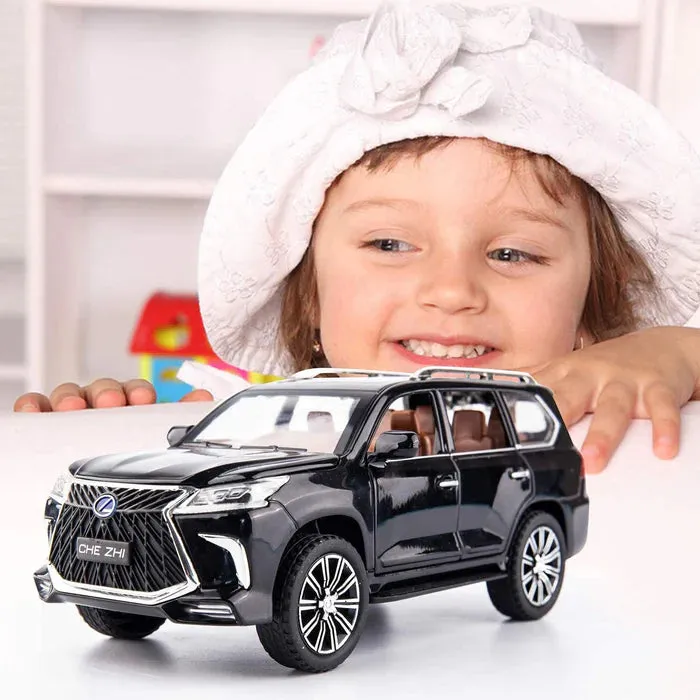 1:24 LEXUS 570 SUV PULL BACK DIECAST METAL CAR MODEL WITH SOUND LIGHT BOYS GIFTS TOYS FOR KIDS 【 COLOR AS PER STOCK 】