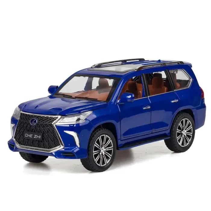 1:24 LEXUS 570 SUV PULL BACK DIECAST METAL CAR MODEL WITH SOUND LIGHT BOYS GIFTS TOYS FOR KIDS 【 COLOR AS PER STOCK 】