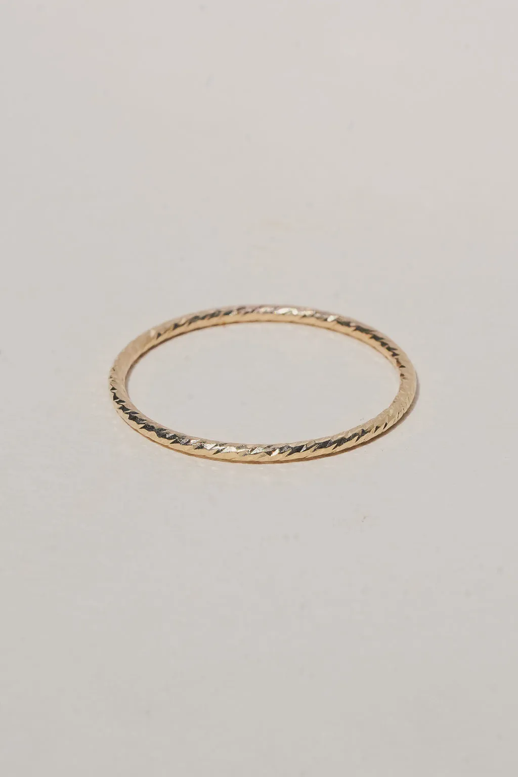 14K Gold Sparkle Stacking Ring