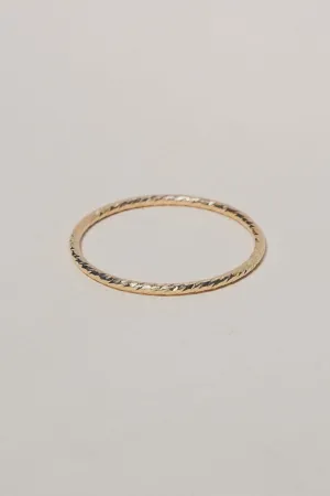 14K Gold Sparkle Stacking Ring