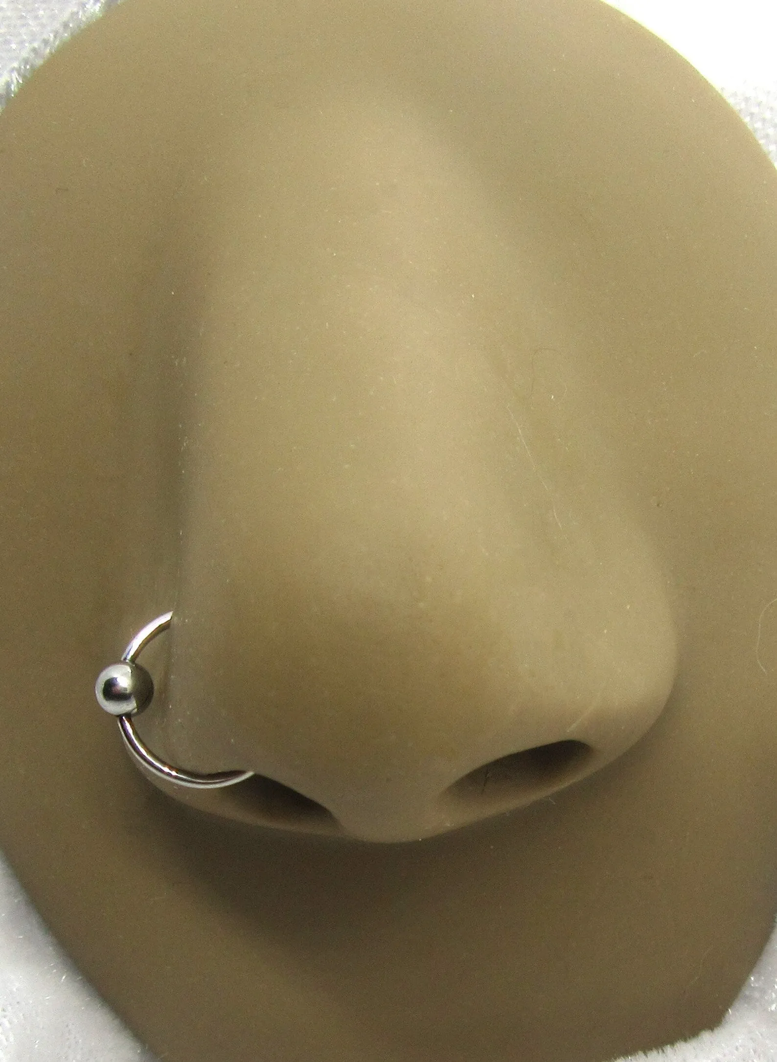 20G 18G Nose Hoop Nose Ring Nostril Hoop Ring 20 gauge 18 gauge Bead Attached 10mm 9mm 8mm 7mm Nose Ring