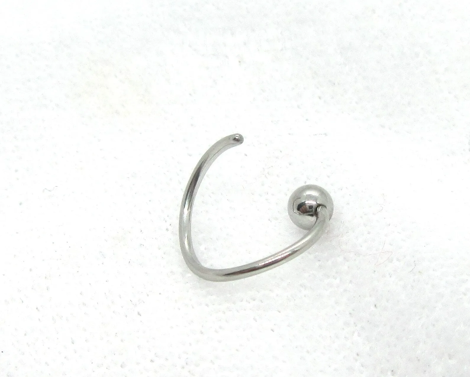 20G 18G Nose Hoop Nose Ring Nostril Hoop Ring 20 gauge 18 gauge Bead Attached 10mm 9mm 8mm 7mm Nose Ring