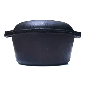 2in1 Dutch Oven with Skillet Lid, 5 Quartz