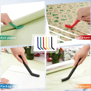 6-Pcs Easy-Glide Wrapping Paper Cutter Set – Safe, Battery-Free, and Perfect for Home, Office, or Classroom Use (6 Colors)