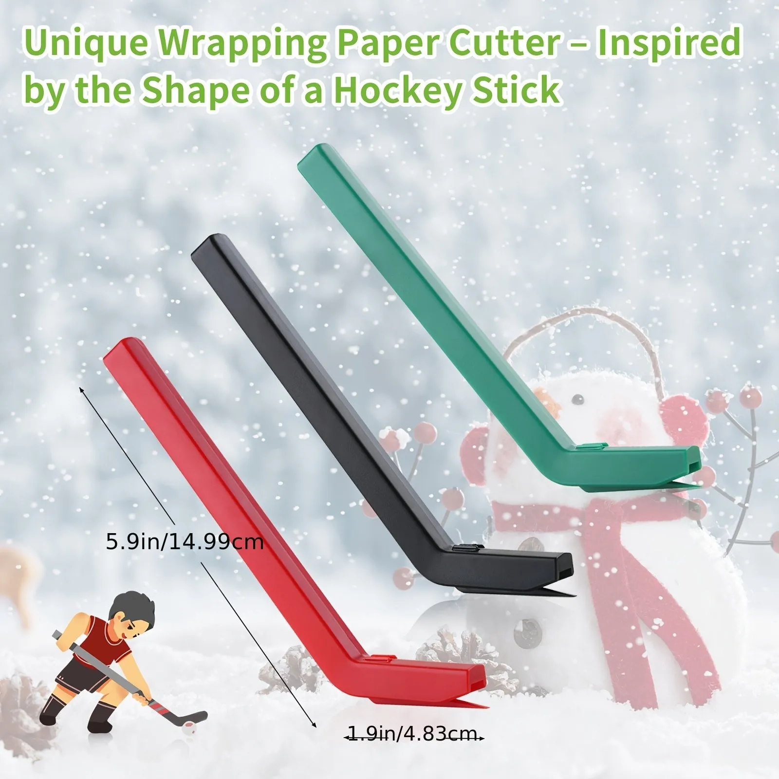 6-Pcs Easy-Glide Wrapping Paper Cutter Set – Safe, Battery-Free, and Perfect for Home, Office, or Classroom Use (6 Colors)