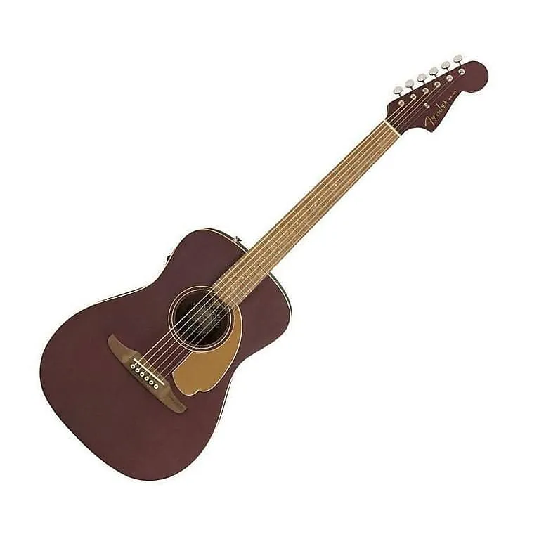 Acoustic electric guitar Fender Malibu Player, burgundy, satin Fender Malibu Player Electric Guitar