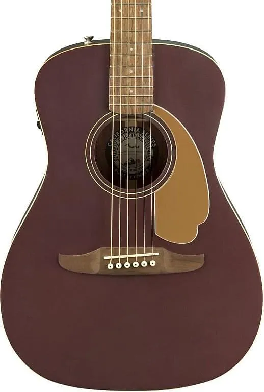 Acoustic electric guitar Fender Malibu Player, burgundy, satin Fender Malibu Player Electric Guitar