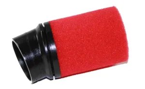 Air filter with Rubber Boot - Angled Red