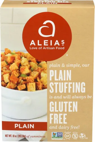 Aleia's - Plain Gluten-Free Stuffing Mix, 10 Oz - Pack of 6