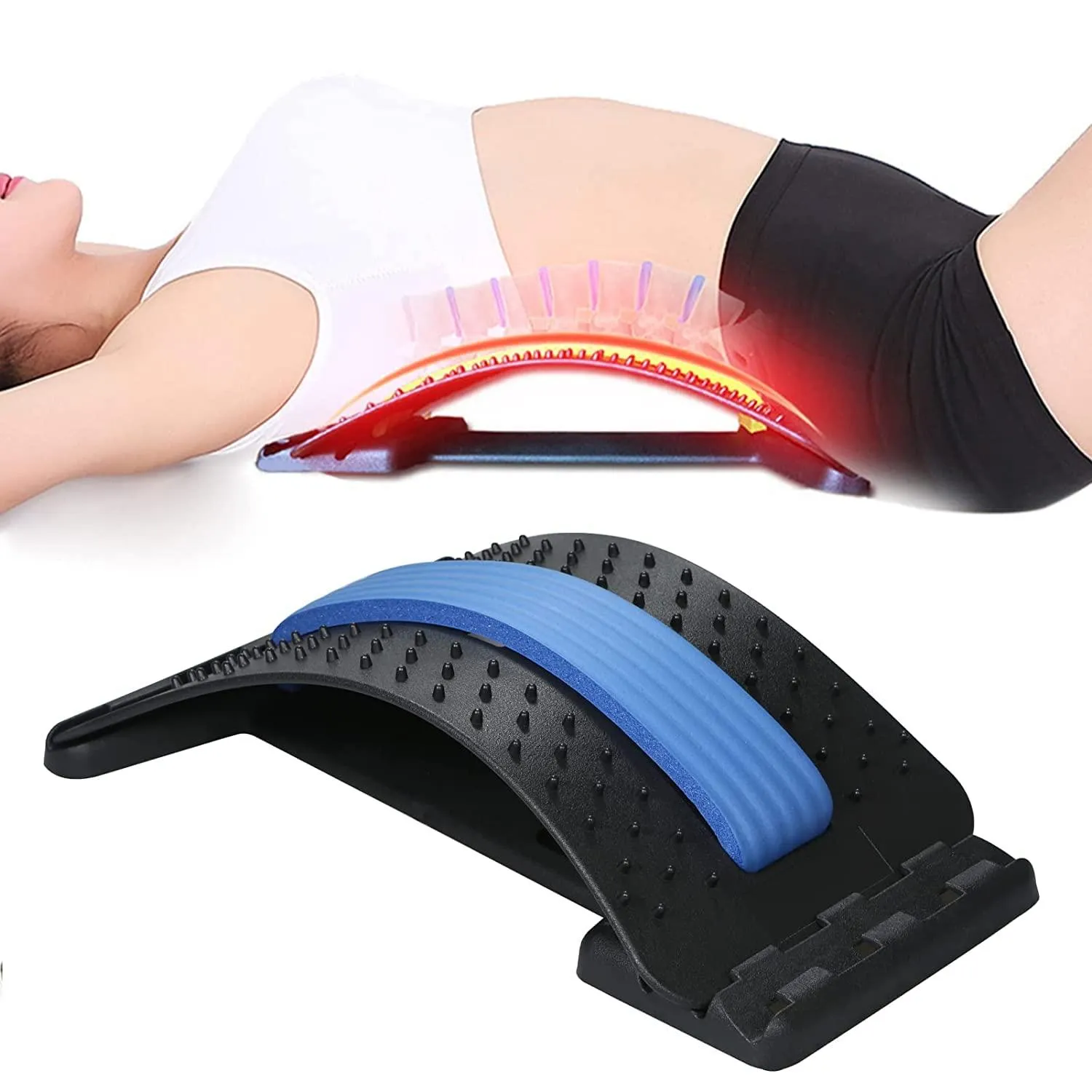 Back Stretcher for Spinal Pain Relief | Back Pain Relief Product | Lumber Support | Spinal Curve Back Relaxion Device | Chiro Board | Spinal Curve Back Relaxation Device