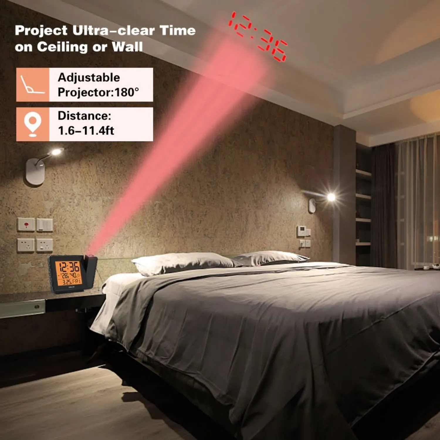 BALDR Projection Alarm Clock