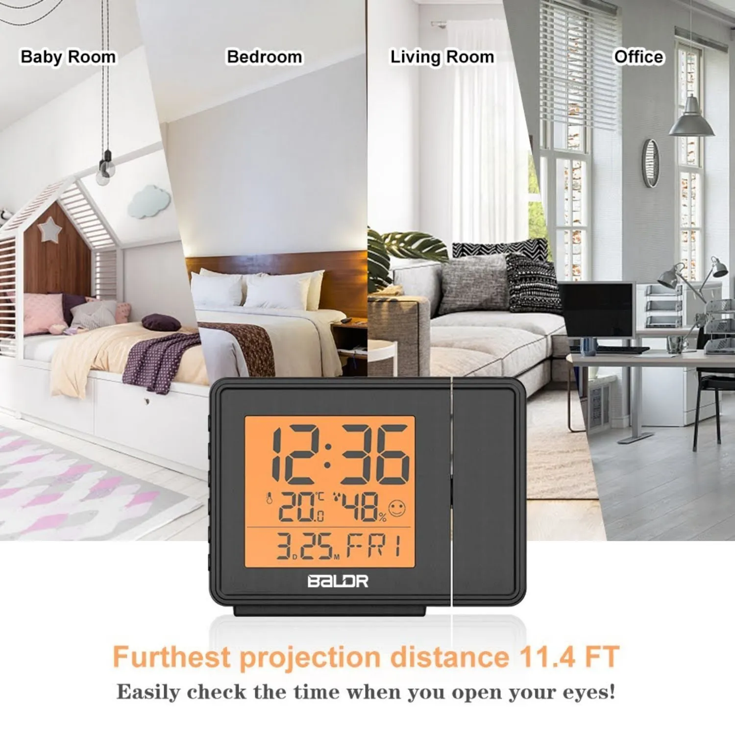 BALDR Projection Alarm Clock