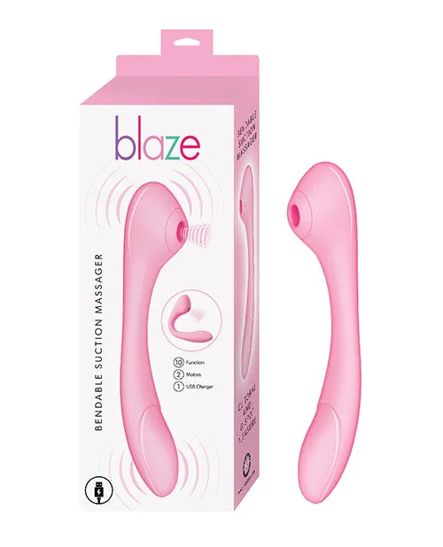 Blaze Bendable Suction Massager - Pink