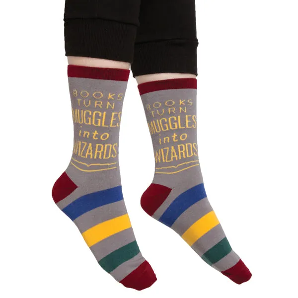 Books Turn Muggles into Wizards Socks