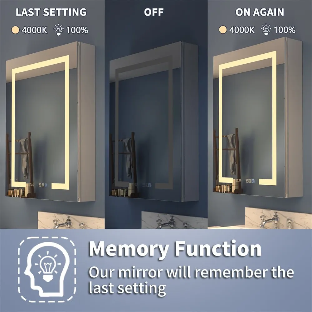 Boost-M2 52" W x 32" H Combination Medicine Cabinet with Mirror led Lighted Medicine Cabinet