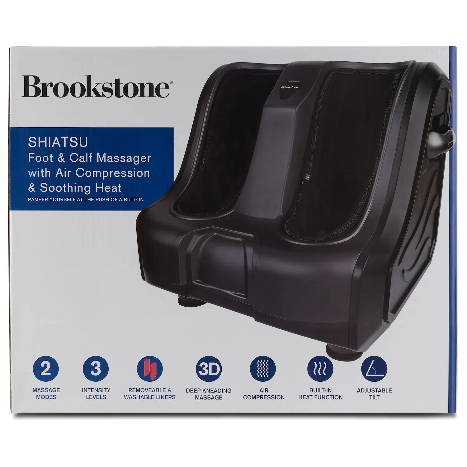 Brookstone Shiatsu Foot & Calf Massager with Air Compression & Soothing Heat