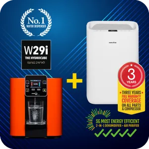 Corp-Bundle - Dehumidifier   Air Purifier The 2-In-1 ND25.5   HydroCube™ Hot/Cold Water Dispenser W29i with 3 Years Warranty