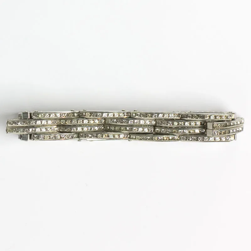 Diamanté 1950s Expansion Bracelet by Schreiber & Hiller