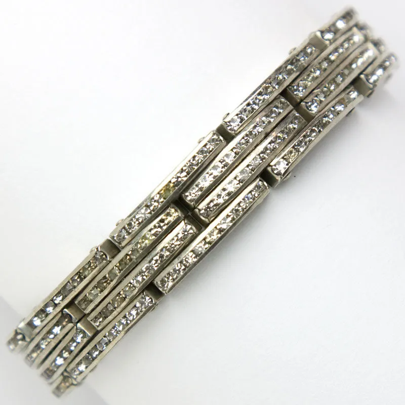 Diamanté 1950s Expansion Bracelet by Schreiber & Hiller