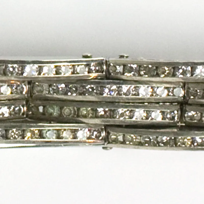 Diamanté 1950s Expansion Bracelet by Schreiber & Hiller