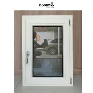 Doorwin 2021American design modern Wood design grill double glazing tilt turn window triple pane windows style casement window for building