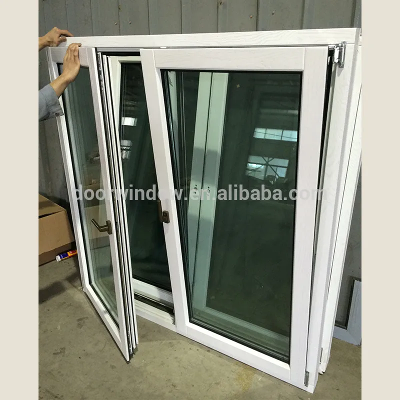 Doorwin 2021American design modern Wood design grill double glazing tilt turn window triple pane windows style casement window for building