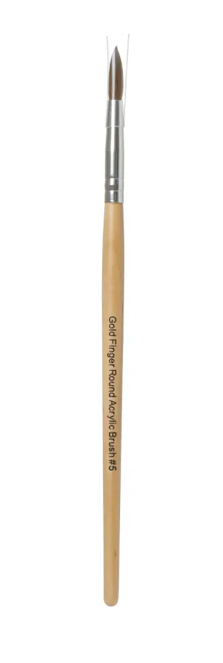 Gold Finger Round Acrylic Brush #5