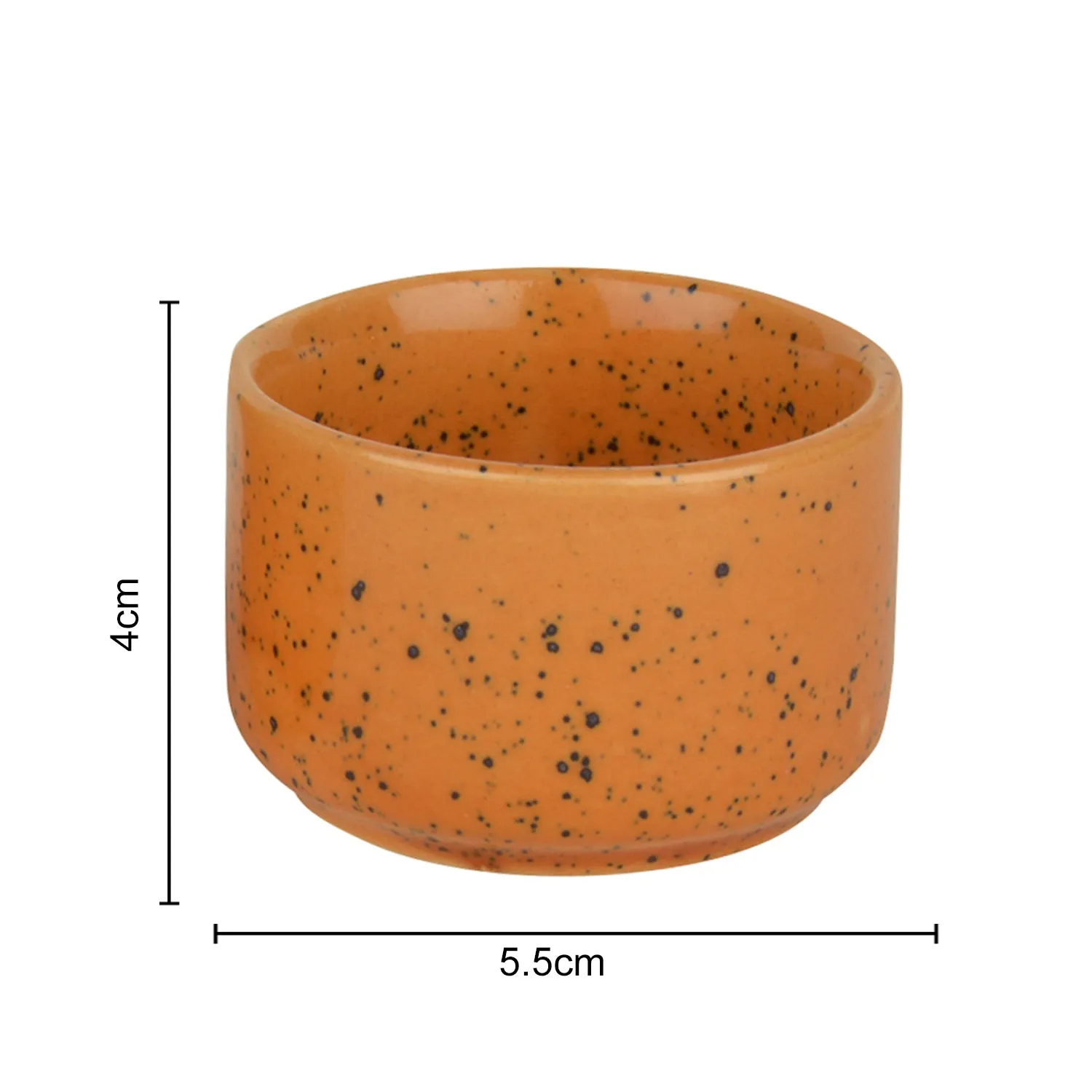 Hand Glazed Ceramic Dip Bowls (60 ml Each, Set of 2, Harvest Gold)