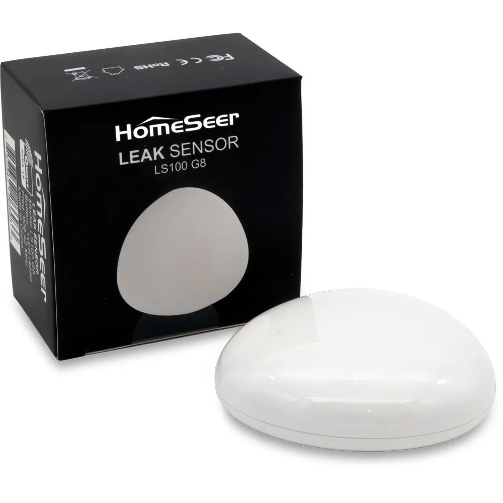 HomeSeer LS100 G8 Z-Wave Plus Long Range Water Leak Sensor