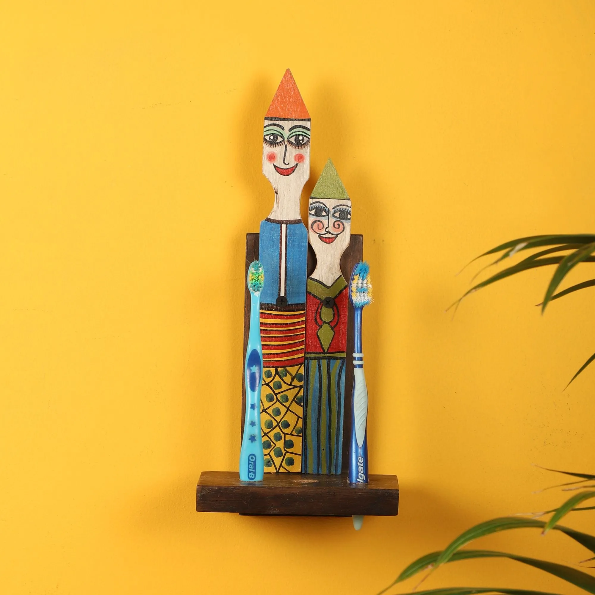 Jai-Veeru Toothbrush Holder for Walls-5.5x4x12.5