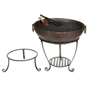 Kadai 70cm Recycled Firebowl with High & Low Stands