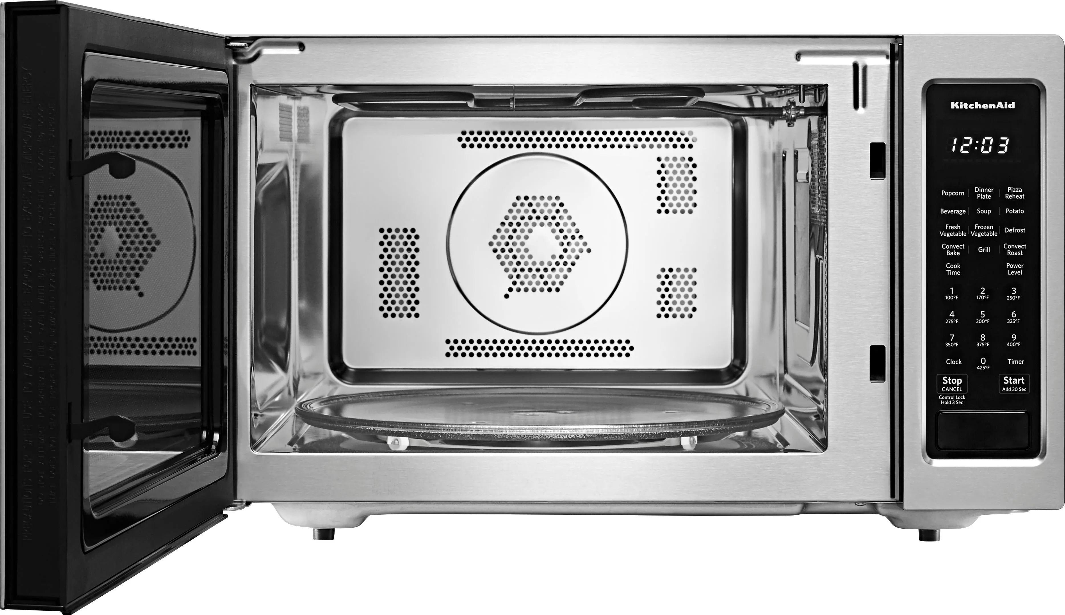 KitchenAid - 1.5 Cu. Ft. Convection Microwave with Sensor Cooking and Grilling - Stainless steel