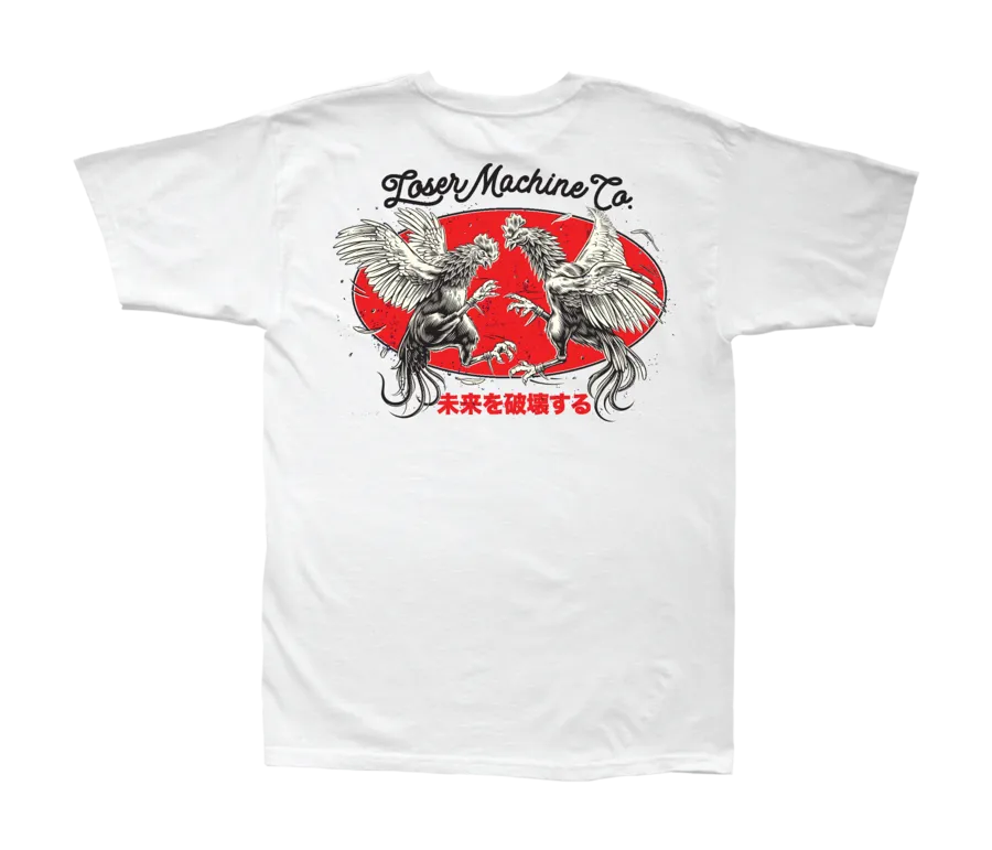 LOSER CHICKEN STOCK TEE WHITE