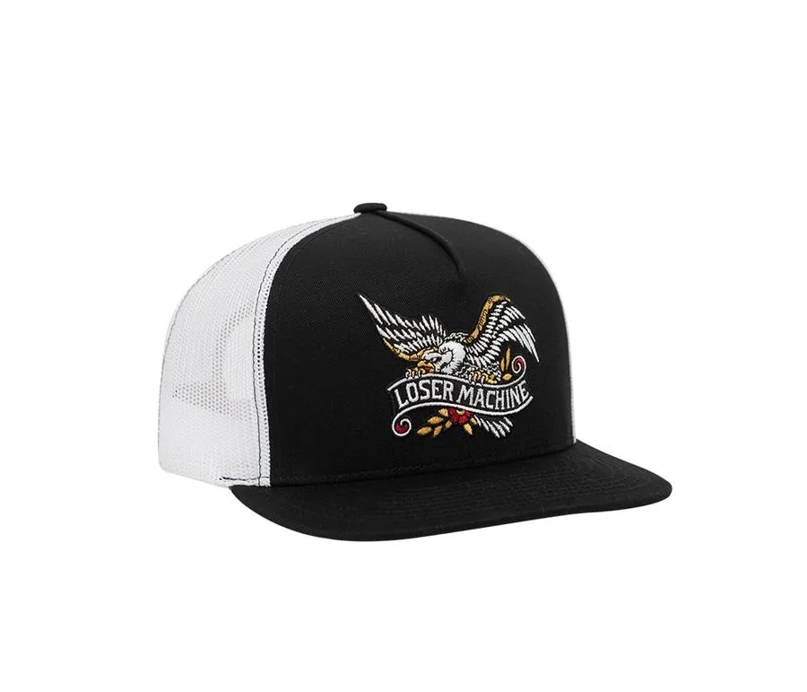 LOSER MACHINE GLORY TRUCKER SNAPBACK BLACK/WHITE