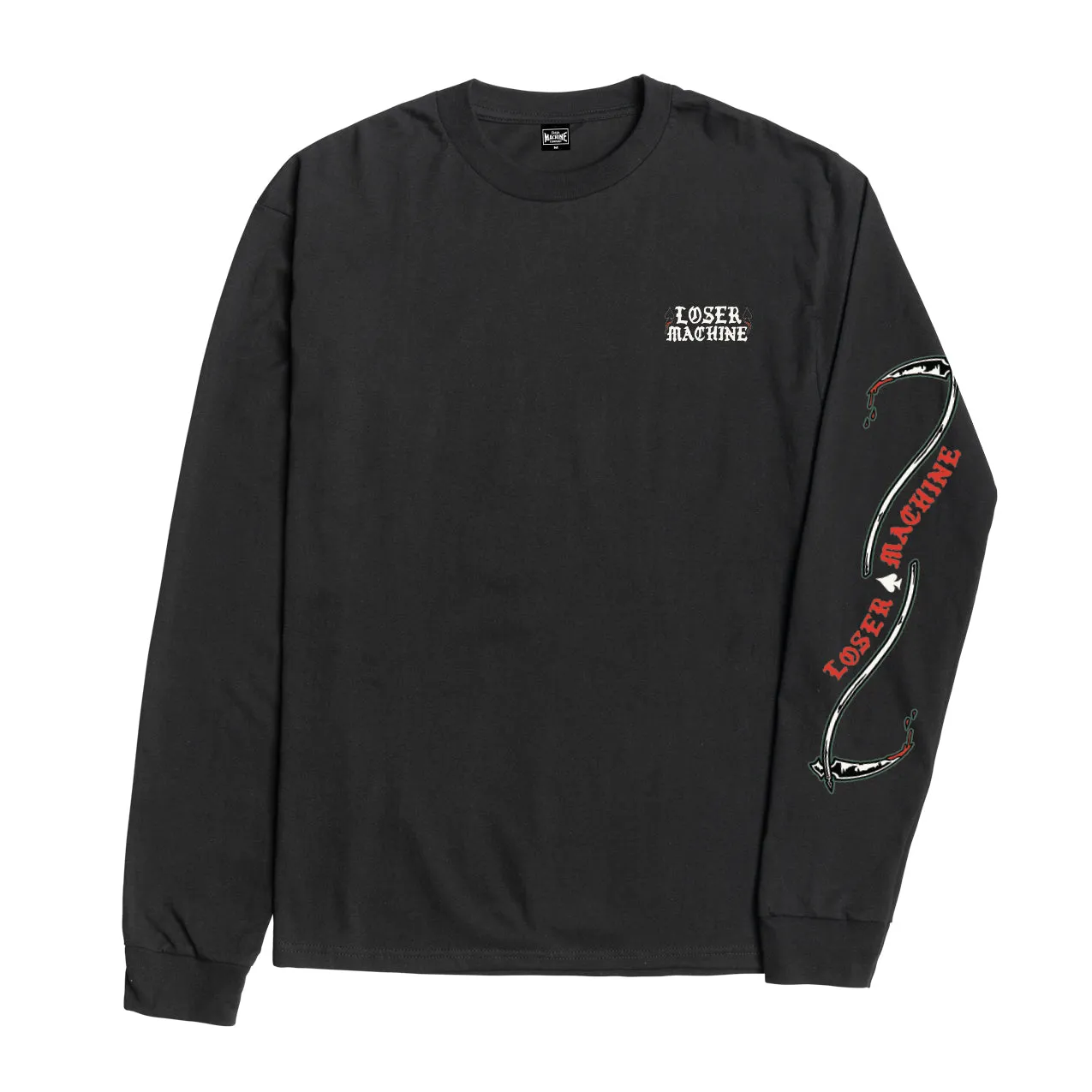 LOSER MACHINE SPADE GLOW L/S T-SHIRT BLACK