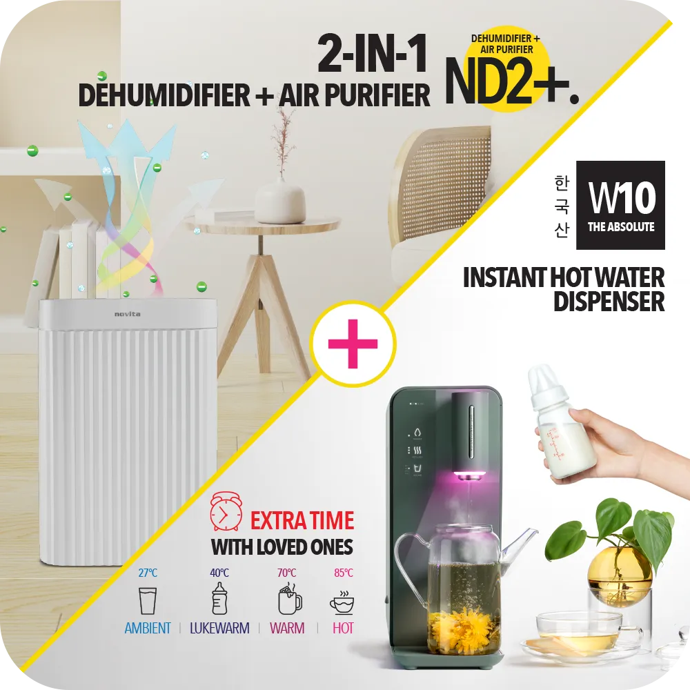 Non-Refundable Pre-Payment for New Homeowners - Bundle Set: Dehumidifier   Air Purifier The 2-In-1 ND2  & Instant Hot Water Dispenser W10