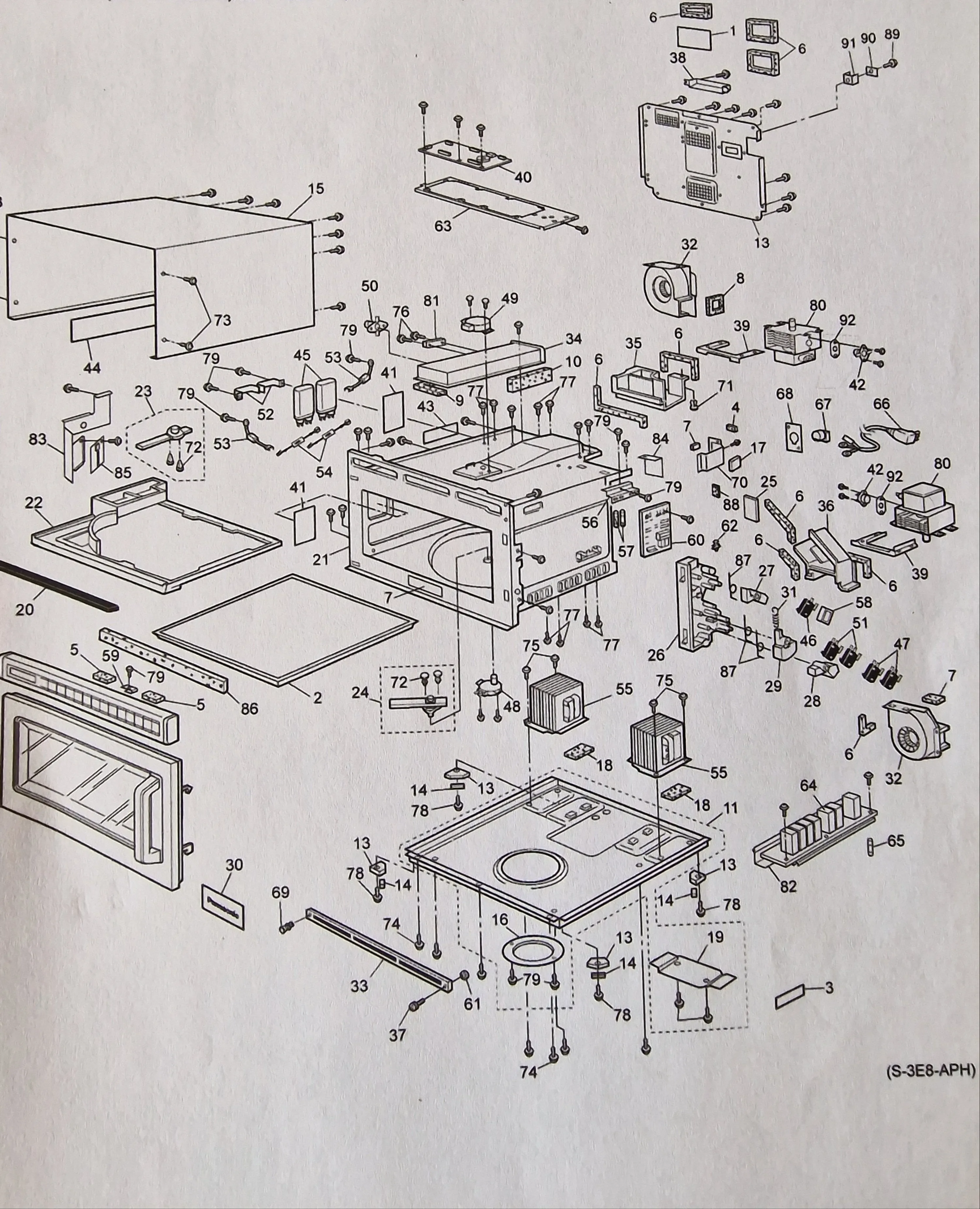 Panasonic NE-1057, Panasonic NE-1457 air filter clips - KIT13