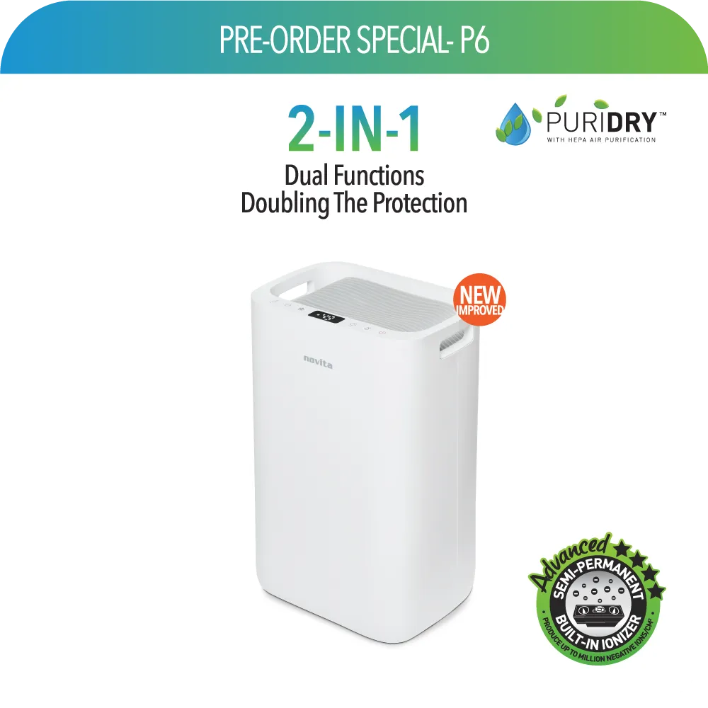 Pre-Order Special P6 - Air Purifier   Dehumidifier The 2-In-1 ND25.5 