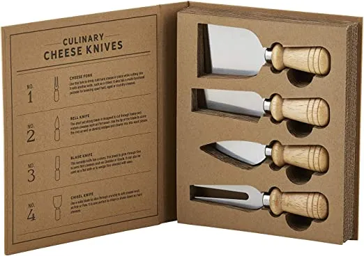 Santa Barbara Designs Cardboard Book - Cheese Knives Set