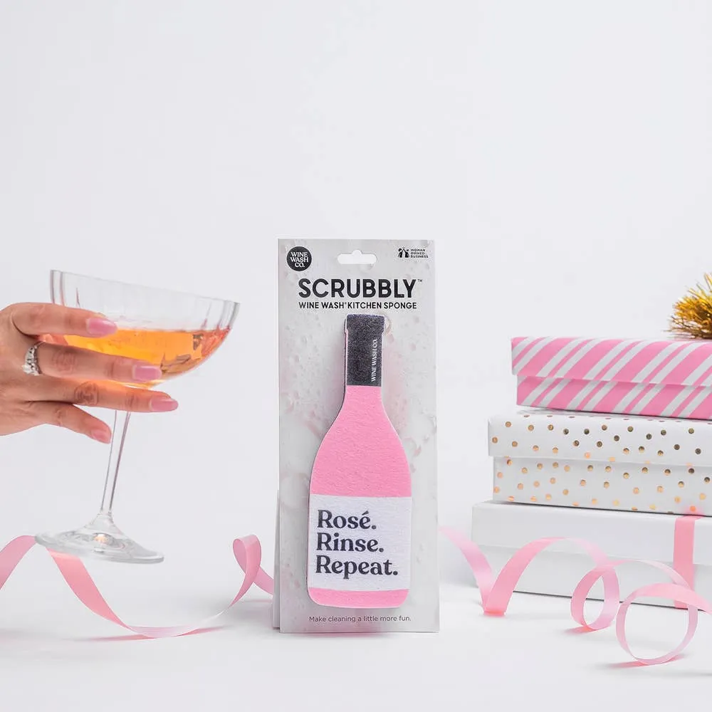 Scrubbly™ Kitchen Sponge: Rosé Rinse Repeat