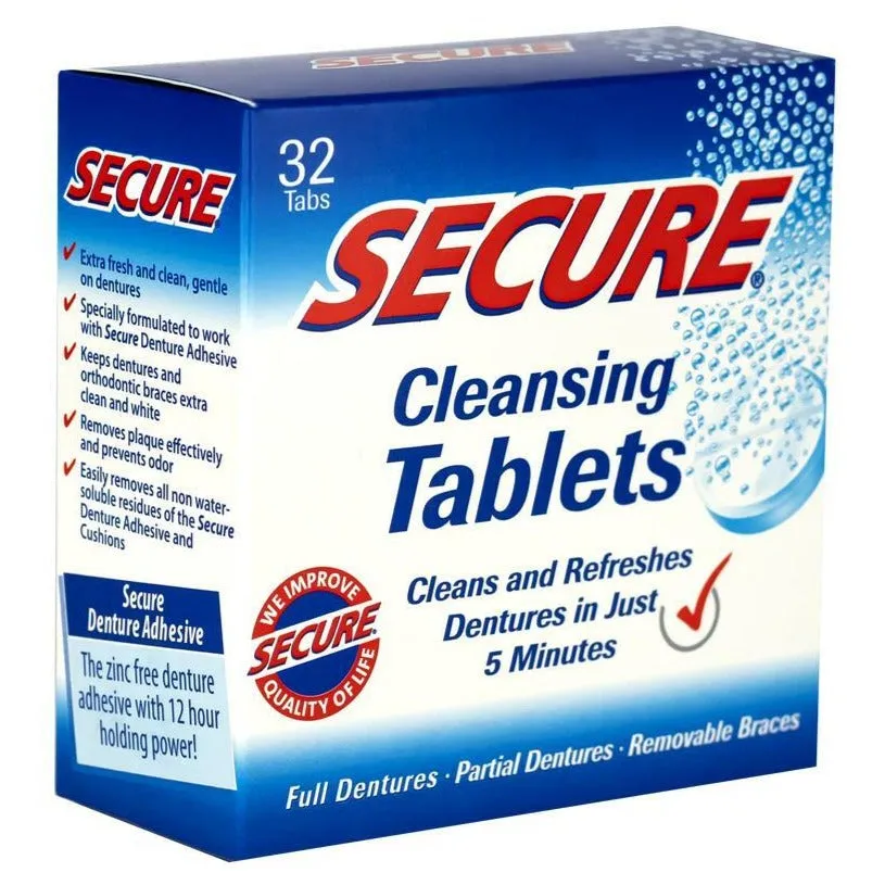 Secure® Cleansing Tablet, 32 Count