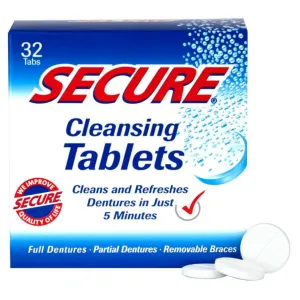 Secure® Cleansing Tablet, 32 Count