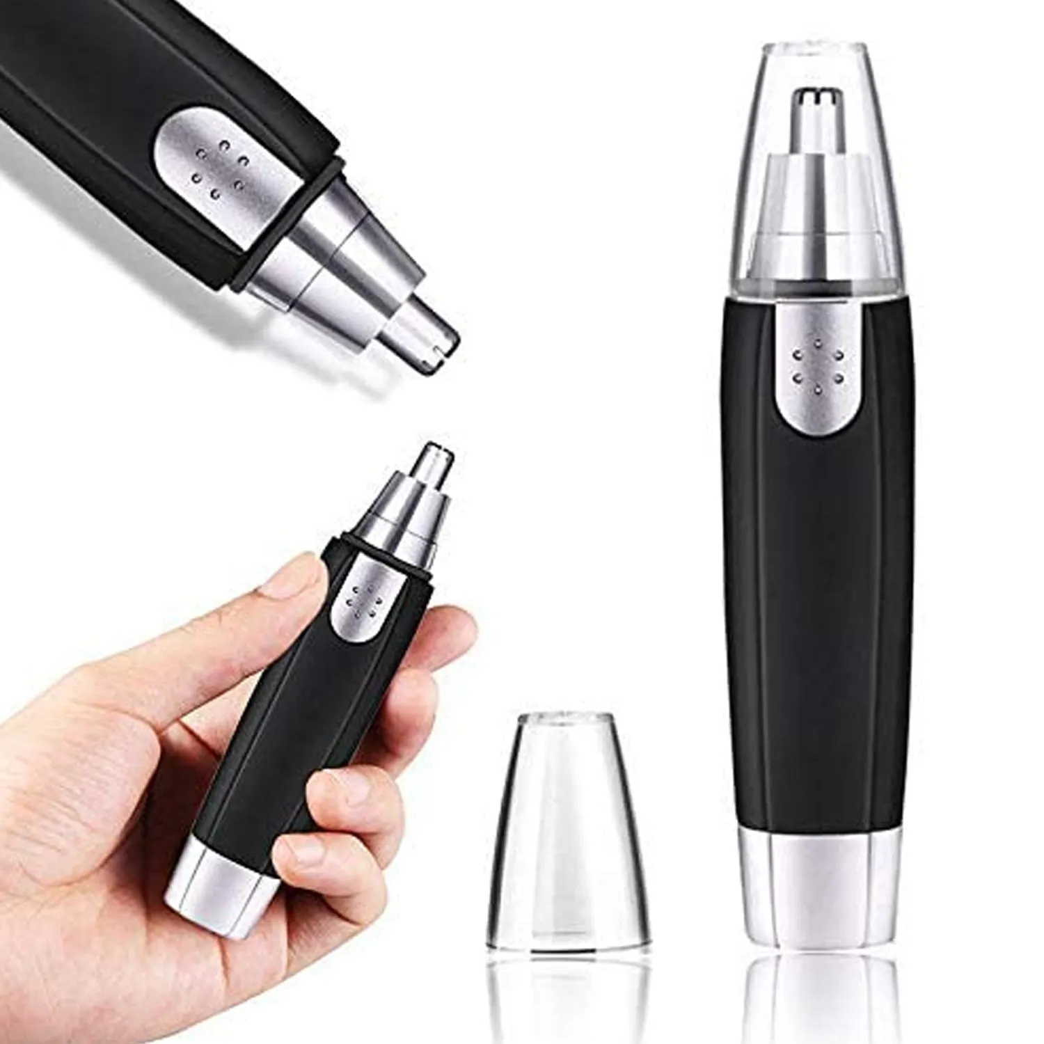 Sharp New Ear and Nose Hair Trimmer Professional Heavy Duty Steel Nose Clipper Battery-Operated.