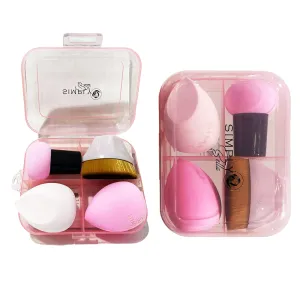 Simply Bella - Sponge & Kabuki Brush Set - PINK