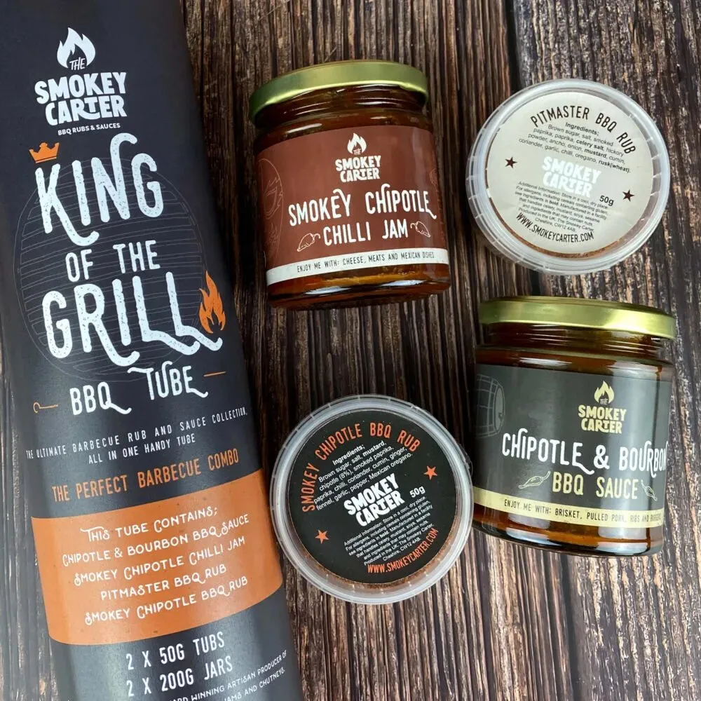 Smokey Carter King of the Grill BBQ Rub & Sauce Tube