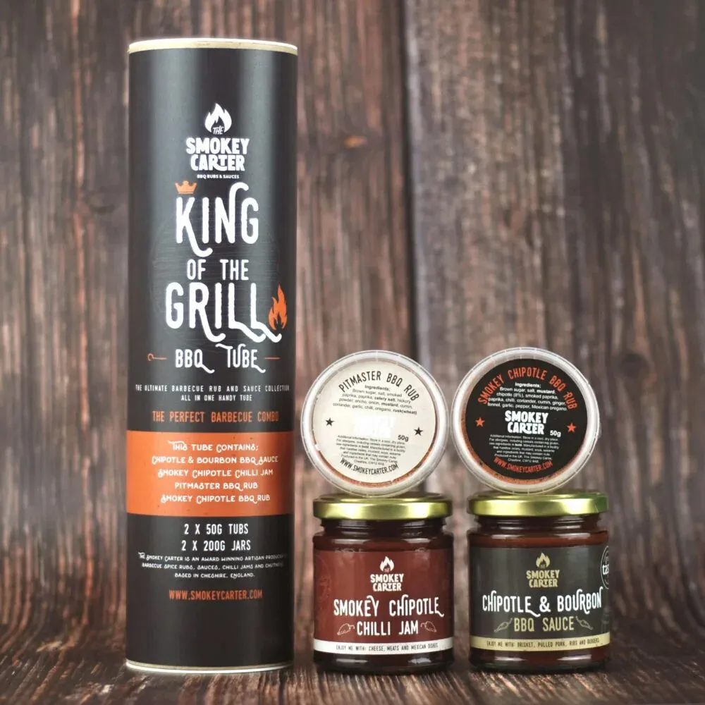 Smokey Carter King of the Grill BBQ Rub & Sauce Tube