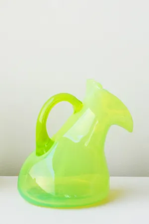 Thaw - Recycled Glass Jug in Acid Green